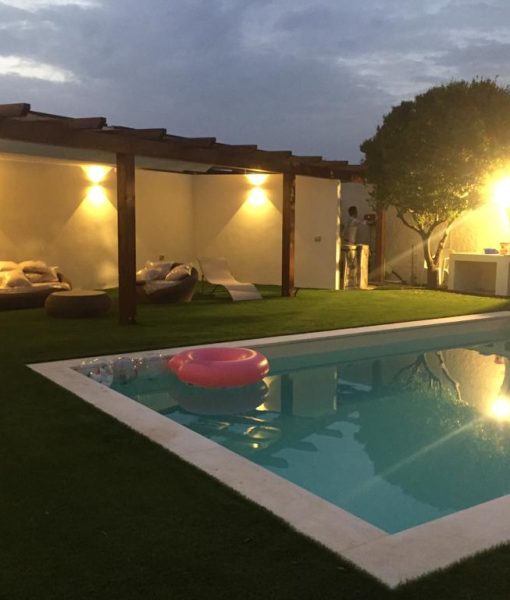 Realizzazione giardino vicino a piscina Cagliari (risultato finale)