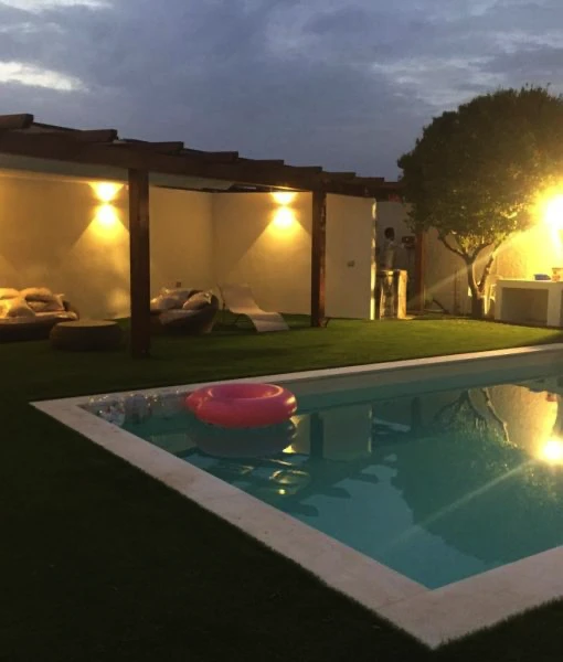 Realizzazione giardino vicino a piscina Cagliari (risultato finale)