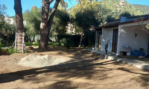 Lavori pre-posa manto erboso Villa Cagliari