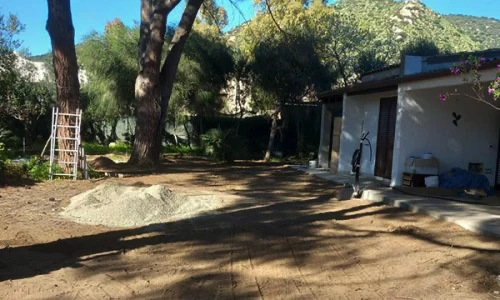 Lavori pre-posa manto erboso Villa Cagliari
